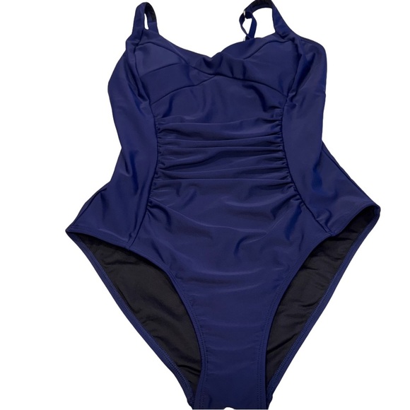 CUPSHE Women’s Blue One Piece Swimsuit Tummy Control NWT Size L - Picture 3 of 11